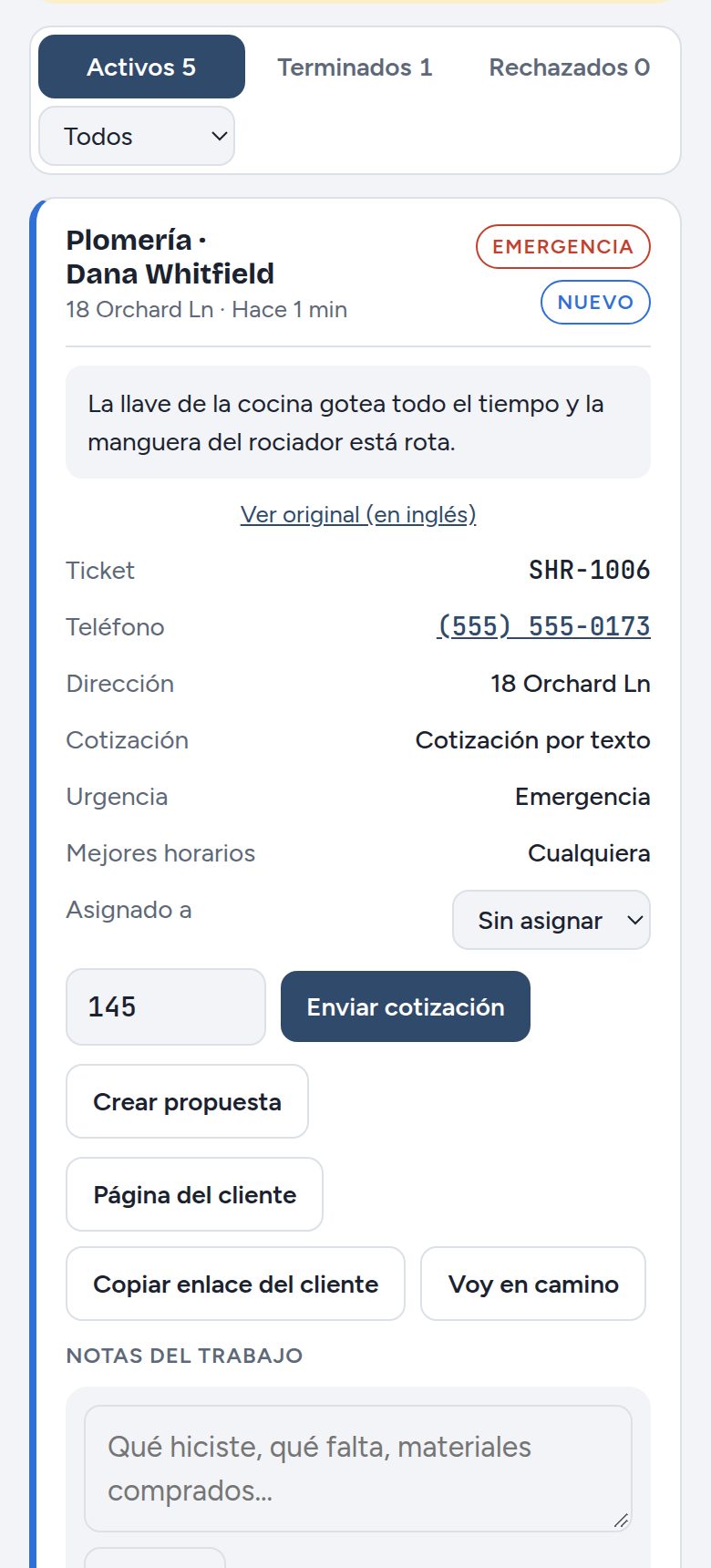 Tú mandas un precio